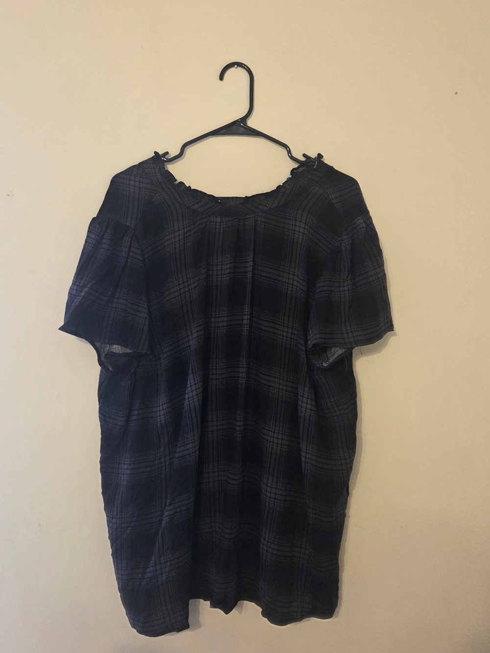 torrid Black and Gray Plaid Top